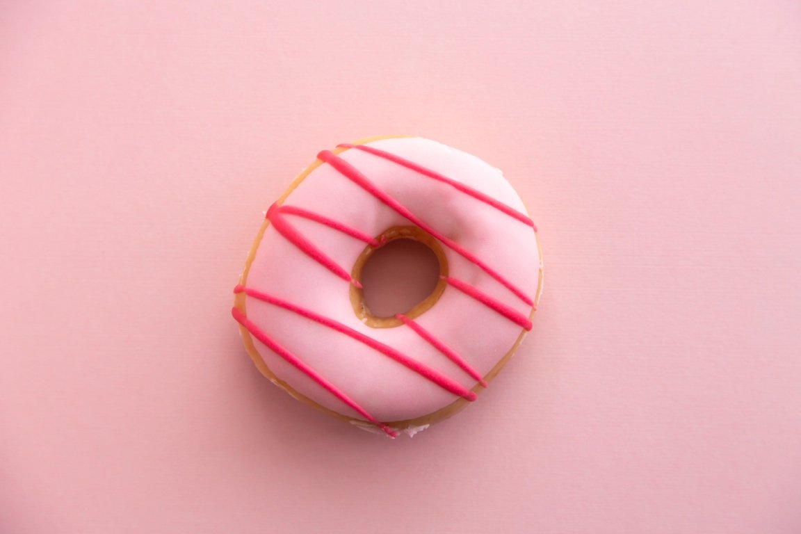 Donuts with pink cream