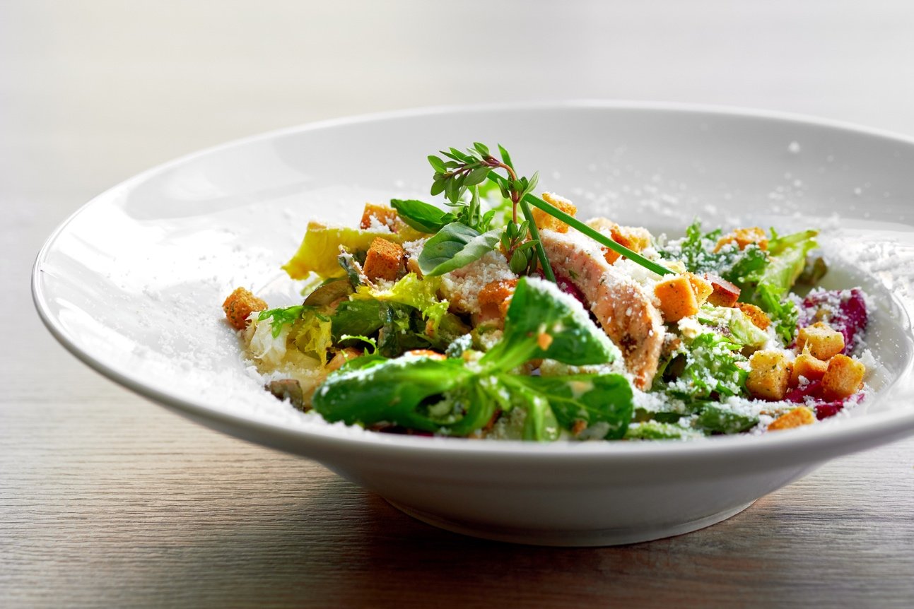 Salad bowl of assorted vegetables